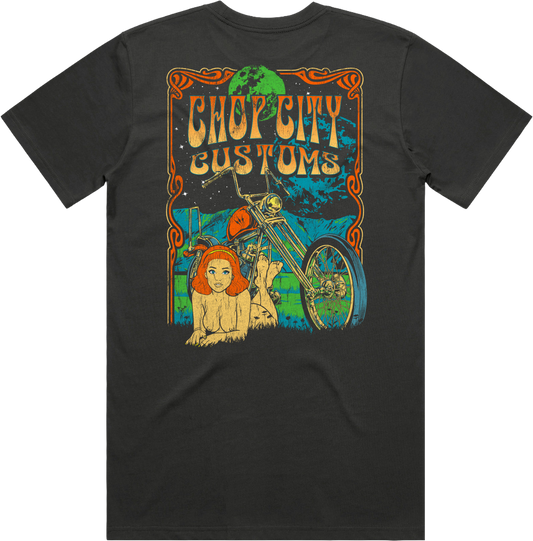 Pigment Black Chopper Beauty Short Sleeve Tee